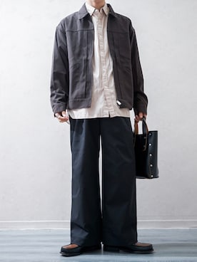 「アイテム（ハンドバッグ）」を使った、Takiさん（メンズ・169cm）の秋コーディネート