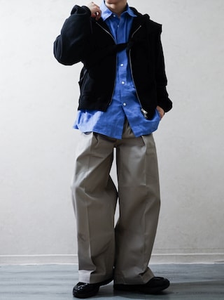 「STILL BY HAND(スティルバイハンド)の【STILL BY HAND】Garment-dye over shirt(シャツ/ブラウス)」を使った、Takiさん(メンズ・169cm)の春コーディネート