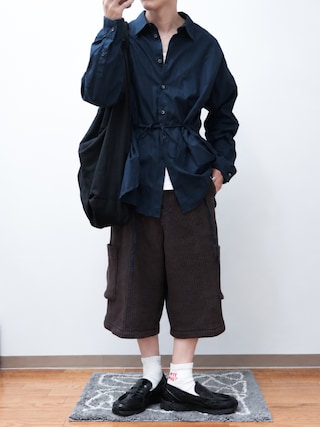 「MATSUFUJI(マツフジ)の【MATSUFUJI】 Stripe Jacquard Detachable Trousers(その他パンツ)」を使った、Takiさん(メンズ・169cm)の秋コーディネート