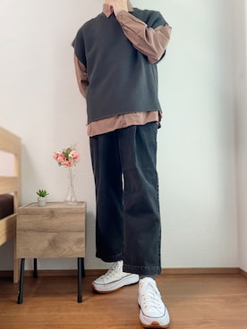「tk.TAKEO KIKUCHI」｜「アイテム（その他）」を使った、Takiさん（メンズ・169cm）の秋コーディネート