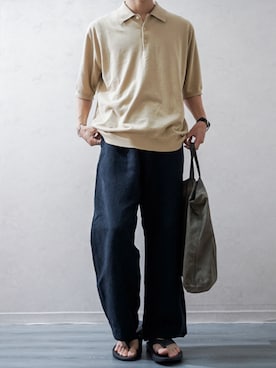 「OOFOS（ウーフォス）のアイテム」を使った、Takiさん（骨格ウェーブ・メンズ・169cm）の夏コーディネート