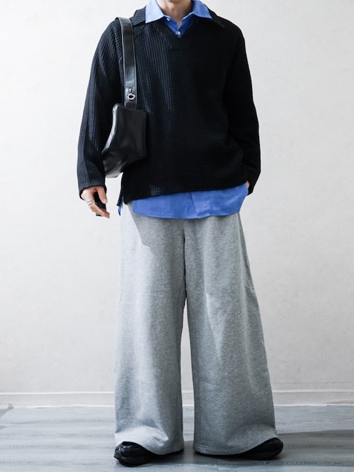 別注 Big Waffle V-Neck Shirt（ポロシャツ）｜MATSUFUJI（マツフジ