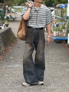 「アイテム（トートバッグ）」を使った、Takiさん（メンズ・169cm）の秋コーディネート