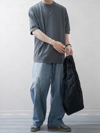 「DAIWA PIER39（ダイワピア39）のDAIWA PIER39 TECH THERMAL CREW S/S ダイワピア サーマル ワッフル（Tシャツ/カットソー）」を使った、Takiさん（メンズ・169cm）の夏コーディネート
