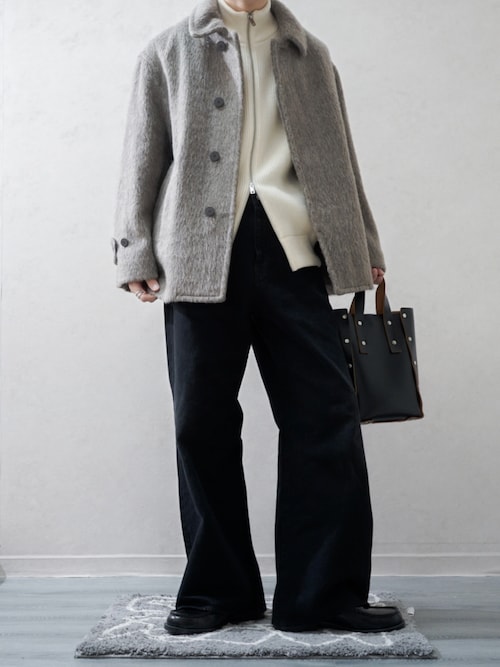 EC限定】ウールリブ ジップアップドライバーズニット（ニット/セーター