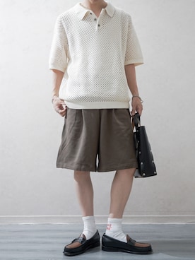 「Hender Scheme（エンダースキーマ）のアイテム」を使った、Takiさん（メンズ・169cm）の夏コーディネート