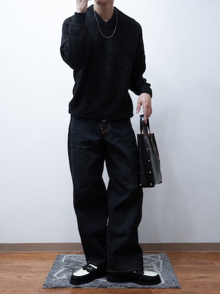 「XOLO（ショロ）のXOLO JEWELRY / Solid Anchor Link Necklace（ネックレス）」を使った、Takiさん（メンズ・169cm）の秋コーディネート