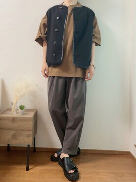 「ATTACHMENT（アタッチメント）のアイテム」を使った、Takiさん（メンズ・169cm）の夏コーディネート