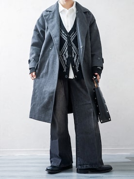 「アイテム（ドレスシューズ）」を使った、Takiさん（メンズ・169cm）の冬コーディネート