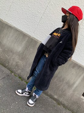 「NBA（エヌビーエー）のアイテム（帽子）」を使った、maky822さん（キッズ・127cm）の春コーディネート