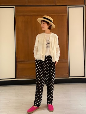 「note et silence （ノートエシロンス）のアイテム（パンツ）」を使った、たけむさん（レディース・158cm）の春コーディネート