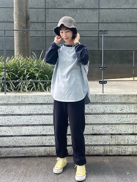 「CONVERSE（コンバース）の＜CONVERSE＞ALL STAR US COLORS ハイカット/スニーカー（スニーカー）」を使った、たけむさん（レディース・158cm）の春コーディネート