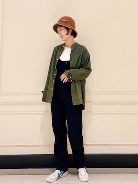 「Onitsuka Tiger（オニツカタイガー）のアイテム（スリッポン）」を使った、たけむさん（レディース・158cm）の秋コーディネート