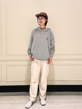 「Onitsuka Tiger（オニツカタイガー）のアイテム（スリッポン）」を使った、たけむさん（レディース・158cm）の冬コーディネート