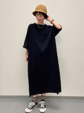 「JOURNAL STANDARD LUXE（ジャーナルスタンダード　ラックス）のアイテム（ワンピース/ドレス）」を使った、たけむさん（レディース・158cm）の夏コーディネート