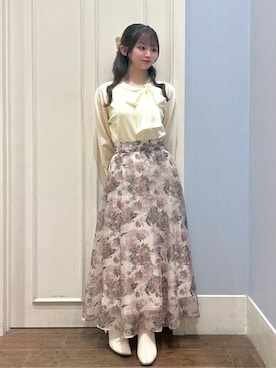 「couture brooch（クチュールブローチ）のアイテム」を使った、えぬさん（レディース・150cm）の冬コーディネート