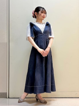 「オフィスカジュアル」｜「アイテム（ワンピース）」を使った、えぬさん（レディース・150cm）の春コーディネート