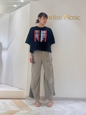 「アイテム（カーゴパンツ）」を使った、しいさん（レディース・162cm）の夏コーディネート