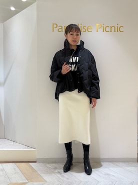 「Paradise Picnic（パラダイスピクニック）のアイテム（ジャケット/アウター）」を使った、しいさん（レディース・162cm）の冬コーディネート
