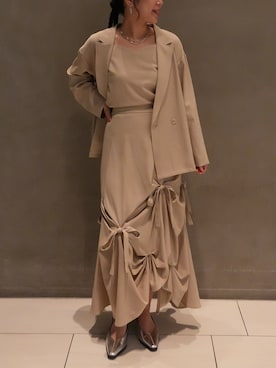 「アイテム（ドレス）」を使った、UNi_staffさん（レディース・155cm）の秋コーディネート