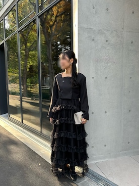 「アイテム（ドレス）」を使った、UNi_staffさん（レディース・155cm）の冬コーディネート