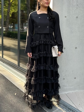 「アイテム（ドレス）」を使った、UNi_staffさん（レディース・155cm）の冬コーディネート