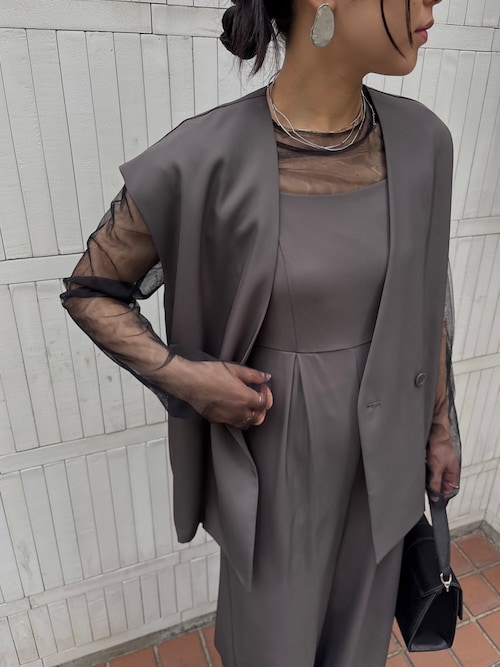 Manish vest setup et.UNIVER パンツドレス　お呼ばれ et.UNiVER パンツドレス Manish vest setup : ZOZOTOWN Yahoo!店