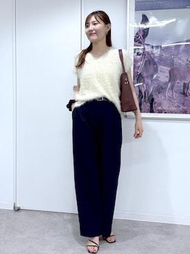 「アイテム（ベスト）」を使った、annaさん（レディース・167cm）の夏コーディネート