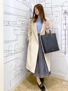 「バック」｜「アイテム（ジャケット/アウター）」を使った、annaさん（レディース・167cm）の冬コーディネート