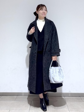 「アイテム（ジャンパースカート）」を使った、annaさん（レディース・167cm）の冬コーディネート
