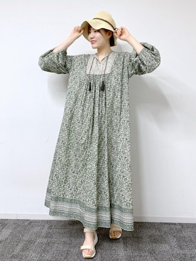 「ロング」｜「アイテム（帽子）」を使った、annaさん（レディース・167cm）の春コーディネート
