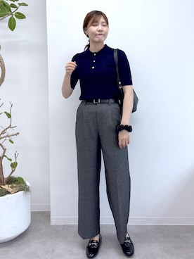 「イエベ春」｜「アイテム（グレー系）」を使った、annaさん（レディース・167cm）の夏コーディネート