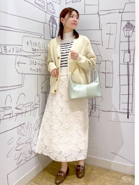 「ロング」｜「アイテム（ローファー）」を使った、annaさん（レディース・167cm）の春コーディネート