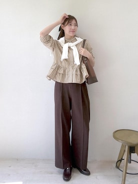 「ROPE' PICNIC（ロペピクニック）のアイテム（カーディガン/ボレロ）」を使った、annaさん（レディース・167cm）の夏コーディネート