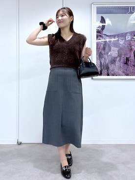 「アイテム（ベスト）」を使った、annaさん（レディース・167cm・20代）の夏コーディネート