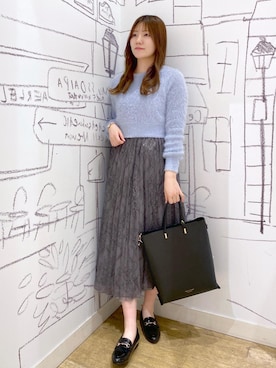 「リバーシブル」｜「アイテム（ローファー）」を使った、annaさん（レディース・167cm）の冬コーディネート