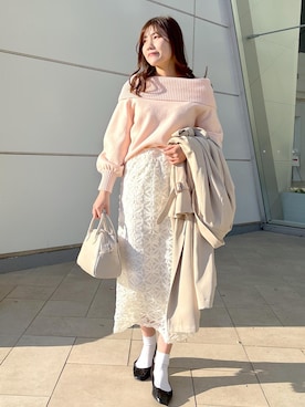 「ROPE' PICNIC（ロペピクニック）のアイテム（トレンチコート）」を使った、annaさん（レディース・167cm）の冬コーディネート