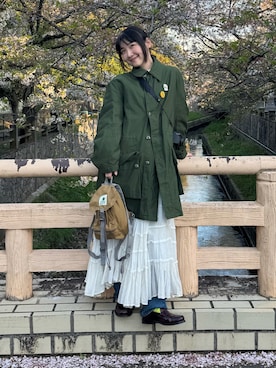 「SNIDEL（スナイデル）のアイテム（スカート）」を使った、me youさん（レディース・165cm）の春コーディネート