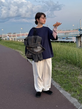 「ワッフル」｜「アイテム（サンダル）」を使った、me youさん（レディース・165cm）の秋コーディネート