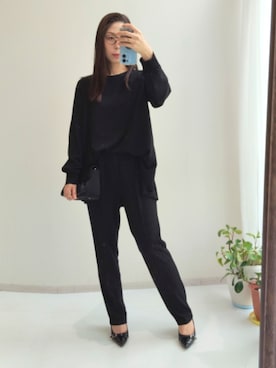 「nissen（ニッセン）の慶弔両用　フォーマル3WAYショルダーバッグ（バッグ、ブラック系）」を使った、reiさん（レディース・173cm）の秋コーディネート