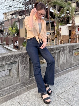 「スタッフ」｜reiさん（レディース・173cm）の春コーディネート