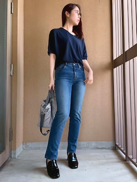 「スタッフ」｜reiさん（レディース・173cm）の春コーディネート