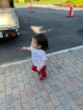 「DOUBLE_B（ダブルビー）のアイテム」を使った、mariche12さん（キッズ・80cm）の春コーディネート