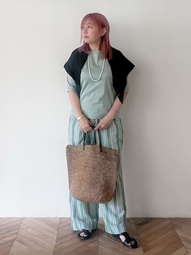 「collex（コレックス）のアイテム」を使った、micoさん（レディース・155cm）の夏コーディネート
