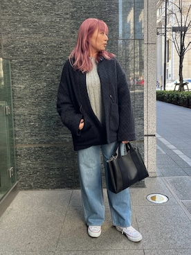 「collex（コレックス）のアイテム（その他アウター）」を使った、micoさん（レディース・155cm）の冬コーディネート