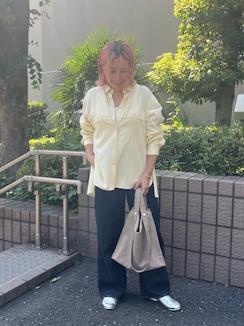 「アイテム（バングル/リストバンド）」を使った、micoさん（レディース・155cm）の夏コーディネート