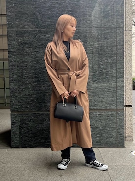 「collex（コレックス）のアイテム（その他アウター）」を使った、micoさん（レディース・155cm）の冬コーディネート