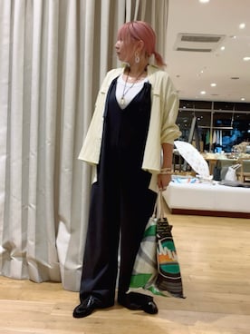 「キレイめコーデ」｜「アイテム（パンツドレス）」を使った、micoさん（レディース・155cm）の秋コーディネート