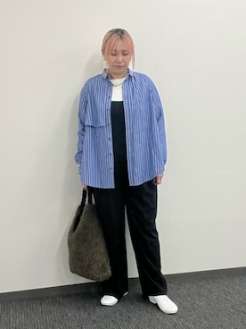 「アイテム（ドレスシューズ、ホワイト系）」を使った、micoさん（レディース・155cm）の秋コーディネート