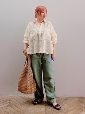 「collex（コレックス）のアイテム」を使った、micoさん（レディース・155cm）の夏コーディネート